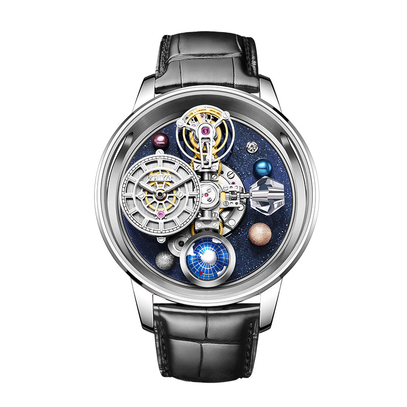 Montre mécanique à volant d'inertie planétaire Geya G78182