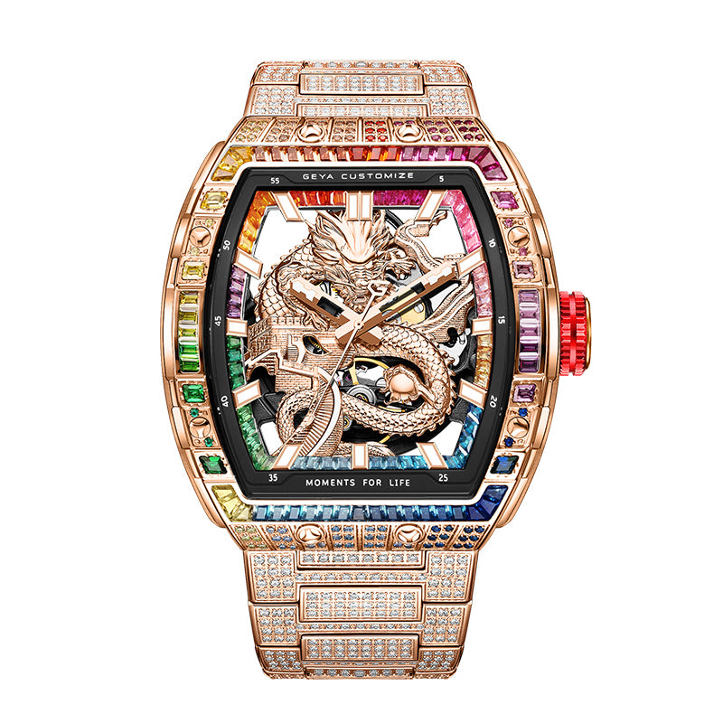 Série Zircon Arc-en-ciel - Montre Automatique Squelette G78193