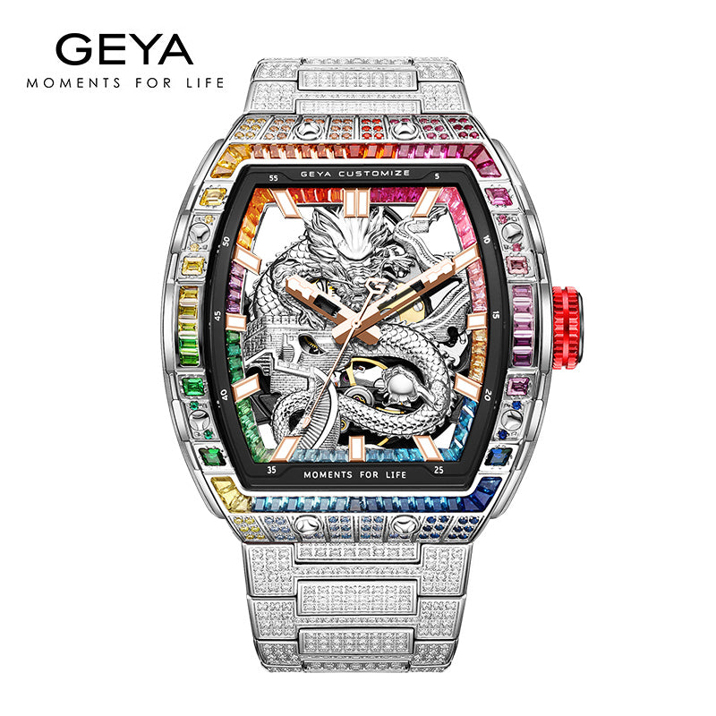 Série Zircon Arc-en-ciel - Montre Automatique Squelette G78193