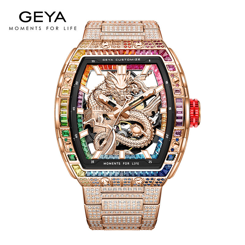 Série Zircon Arc-en-ciel - Montre Automatique Squelette G78193