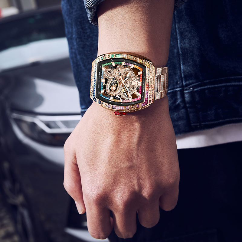 Série Zircon Arc-en-ciel - Montre Automatique Squelette G78193