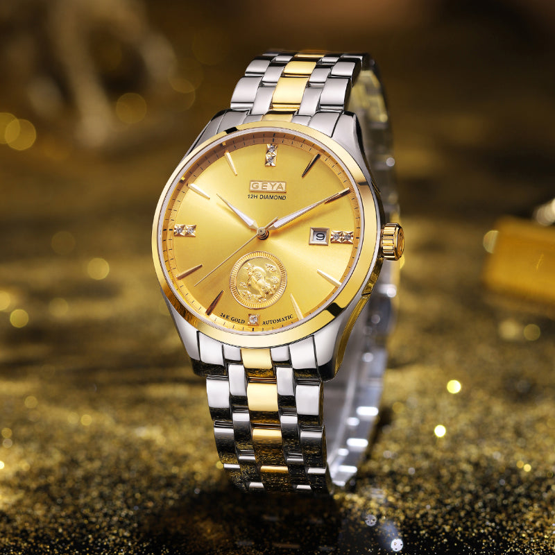 montre de luxe en or, montre mécanique de luxe bullish G79001