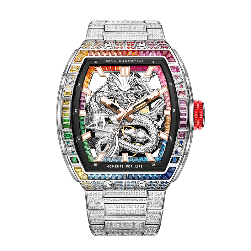 Série Zircon Arc-en-ciel - Montre Automatique Squelette G78193