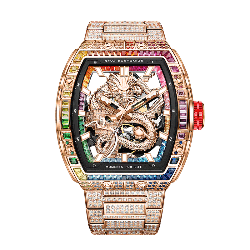 Série Zircon Arc-en-ciel - Montre Automatique Squelette G78193