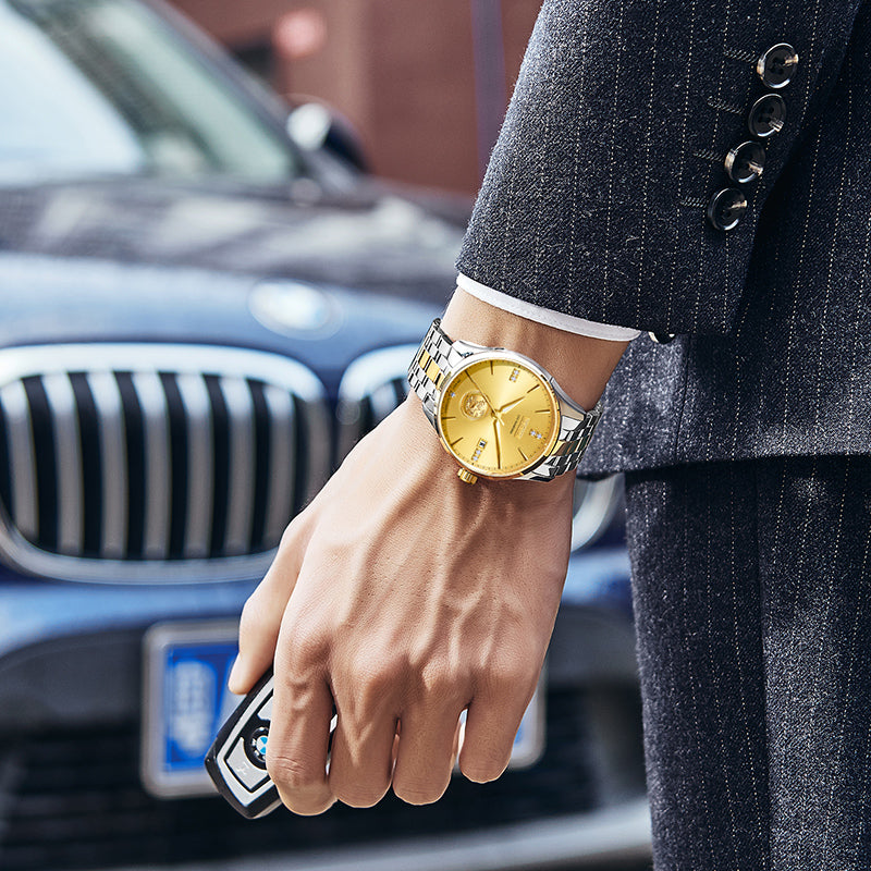 montre de luxe en or, montre mécanique de luxe bullish G79001