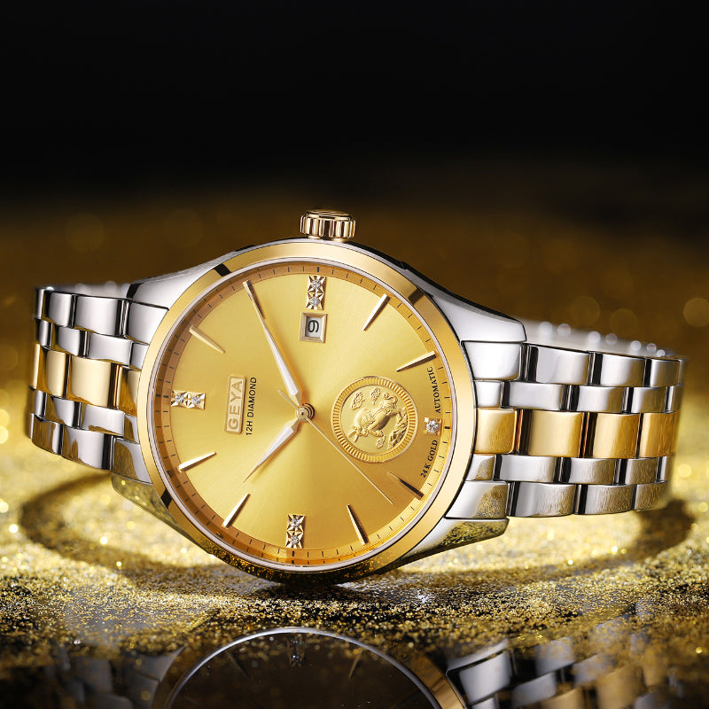 montre de luxe en or, montre mécanique de luxe bullish G79001
