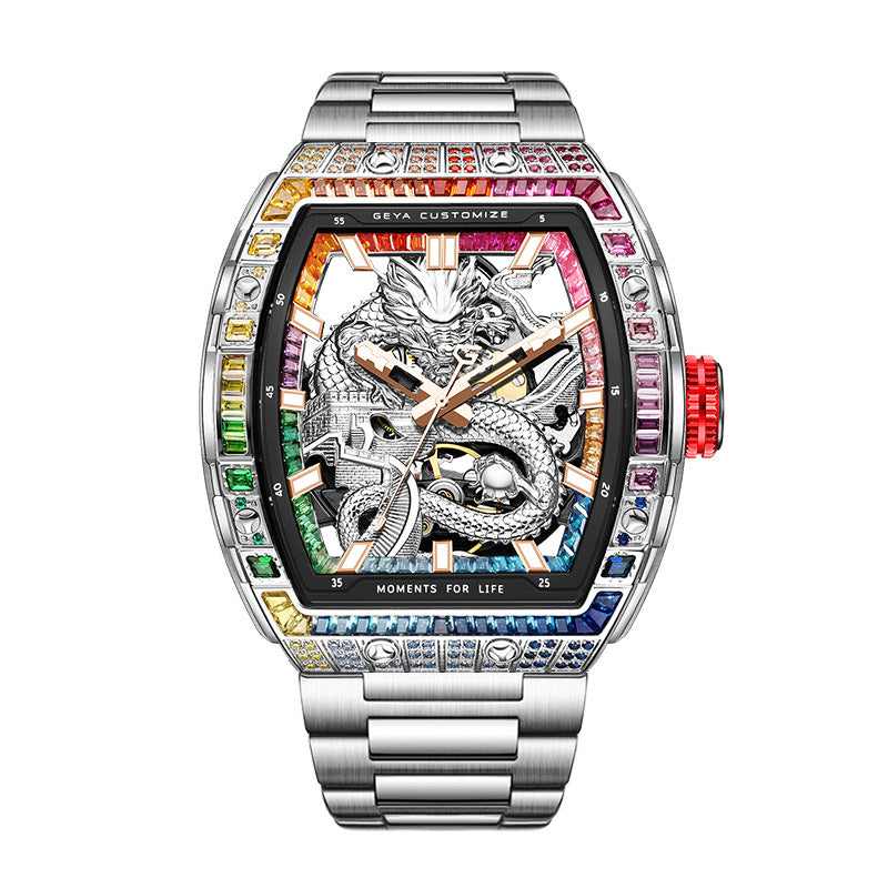 Série Zircon Arc-en-ciel - Montre Automatique Squelette G78193