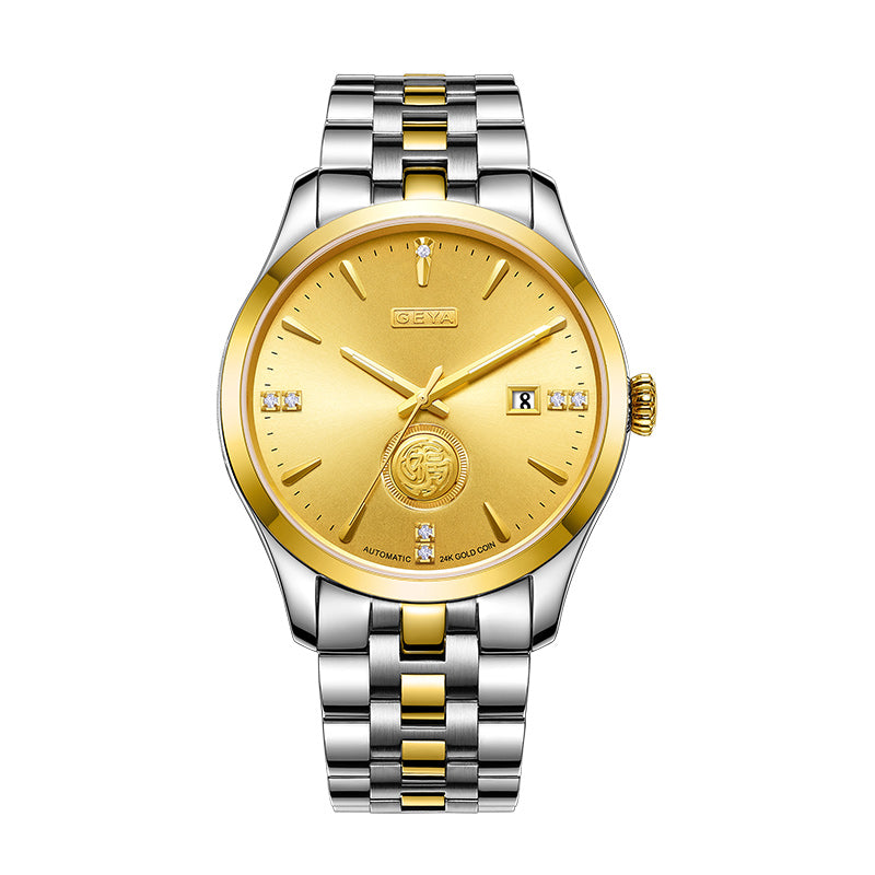 Montre mécanique de couple de luxe en or G09012