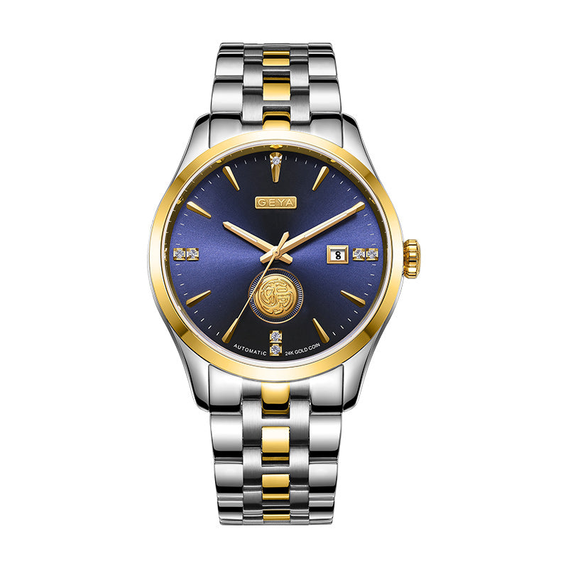 Montre mécanique de couple de luxe en or G09012