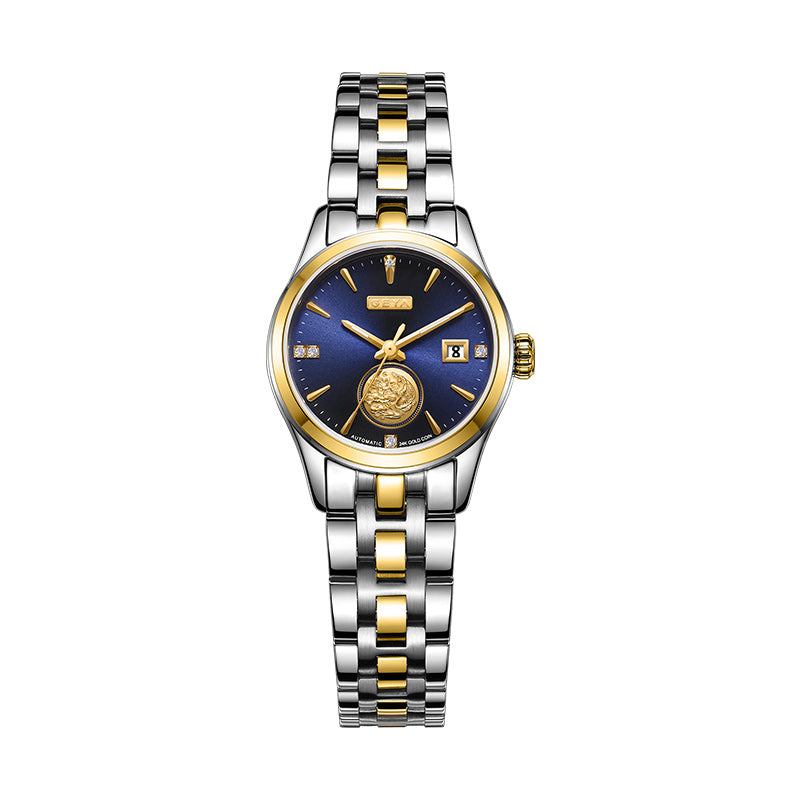 Montre mécanique de couple de luxe en or G09012