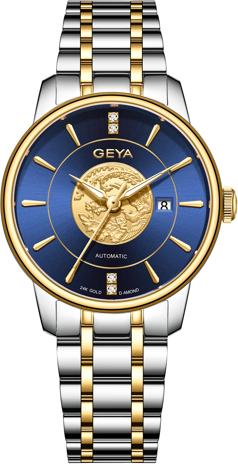 Montre mécanique de luxe pour couple en or G09025
