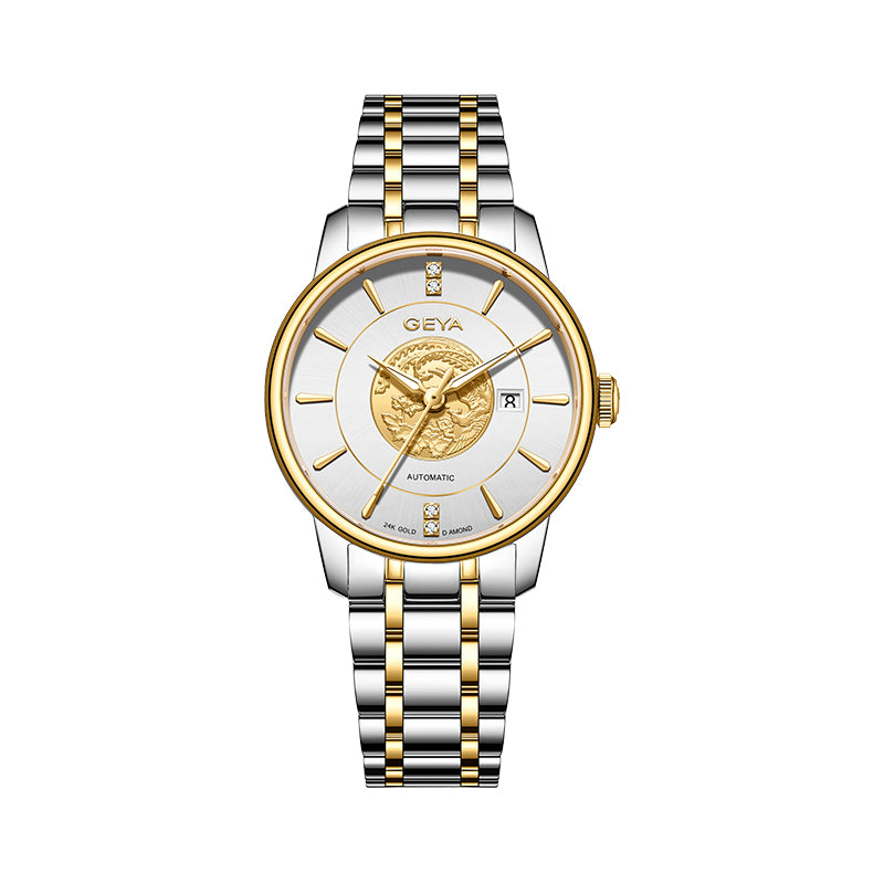 Montre mécanique de luxe pour couple en or G09025